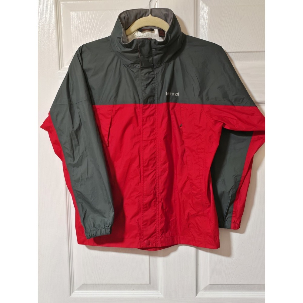 Marmot Kids‎ Youth Large  Rain Jacket Parka Red /black Waterproof Hooded Shell